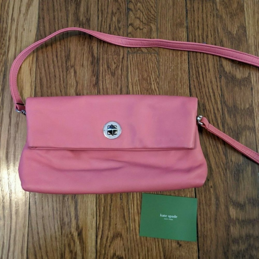 Kate Spade NWT Pink Cross-body Purse with Gold